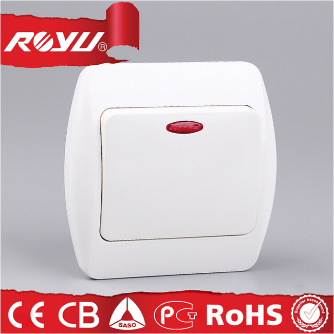 New Wire-Drawing Panel Design Electrical Big Button Wall Switch
