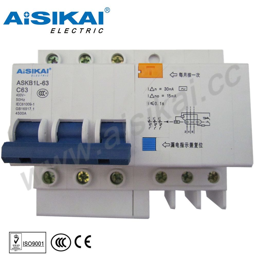 Askb Miniature Circuit Breaker 63A 3poles MCCB