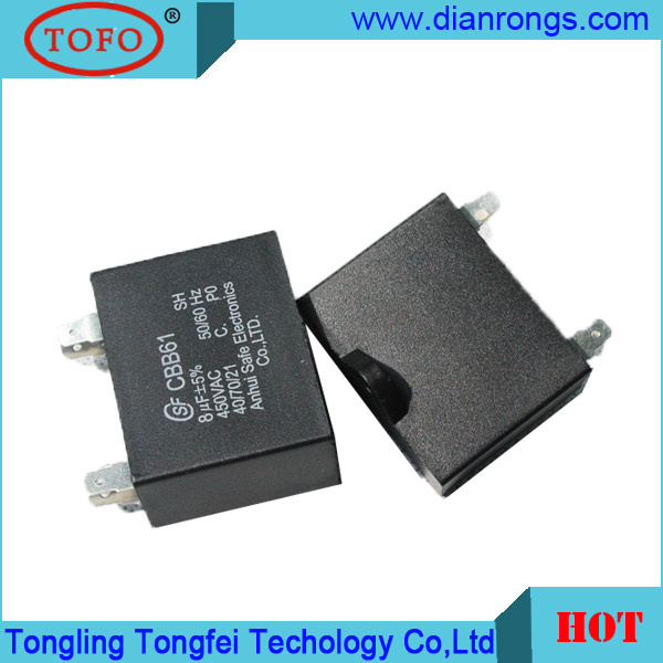 Plastic Case 450V 20UF Fan Capacitor for Ceiling Fan