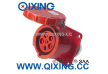 Cee/IEC IP67 5p 63A Straight panel Mounted Socket