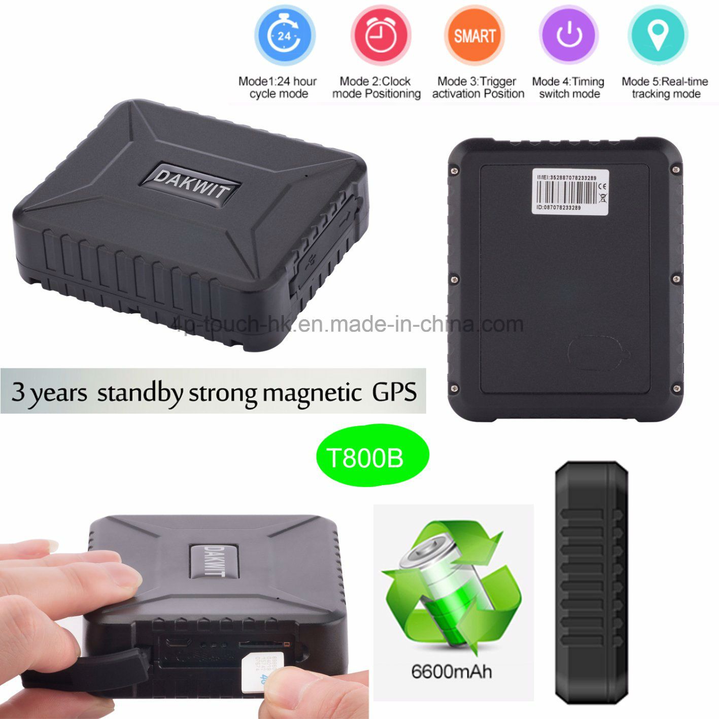 Fall off Alarm GPS Vehicle/Goods Tracker with Anti-Disassemble Alarm