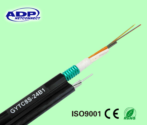 8core Single Mode Steel Strand Wire Optic Fiber Cable GYTC8S
