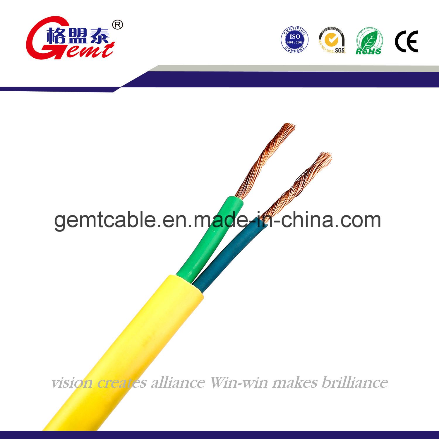 Ce/UL/Gsg Approved Twin Flat BVVB Cable