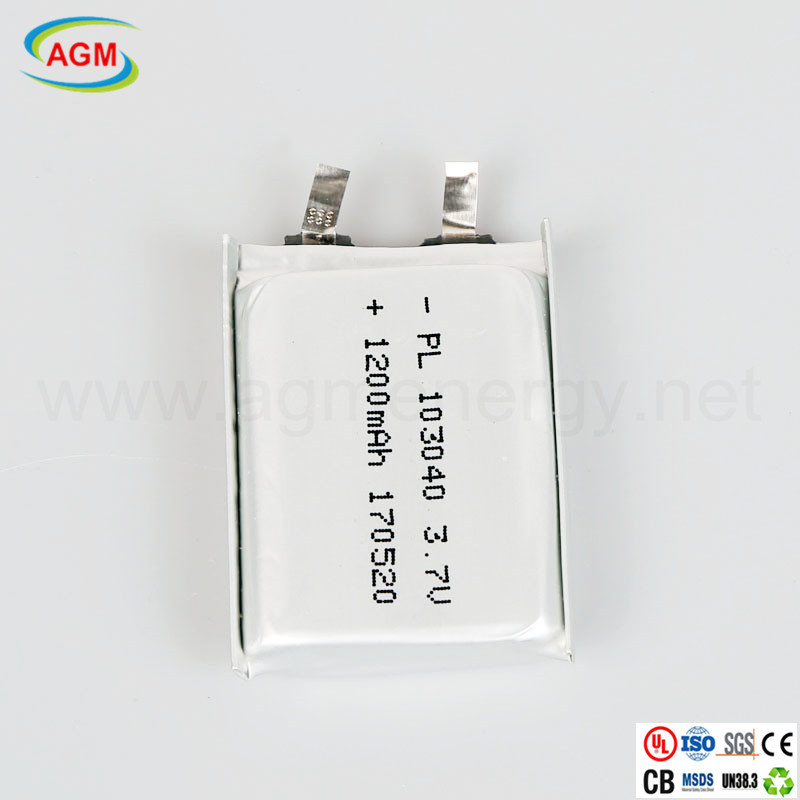 Pl 103040 3.7V 1200mAh Lithium Polymer Battery
