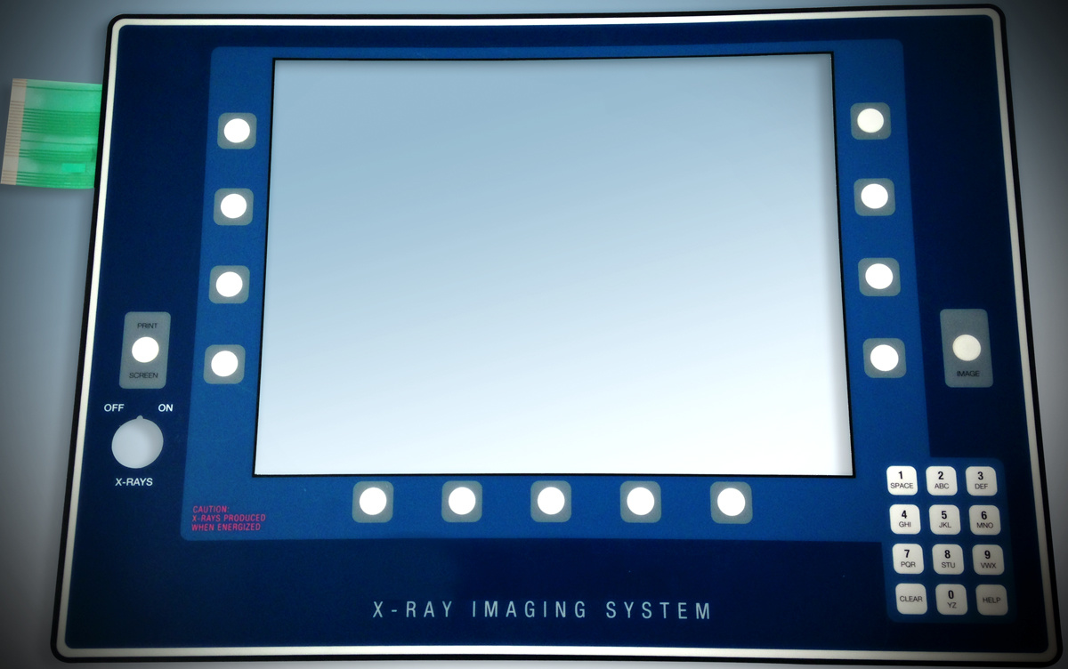 Membrane Switch Panel for Medeical Devices Xray Imaging System