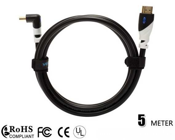 90 Degree Right Angle HDMI Cable 5m 1.4V 1080P