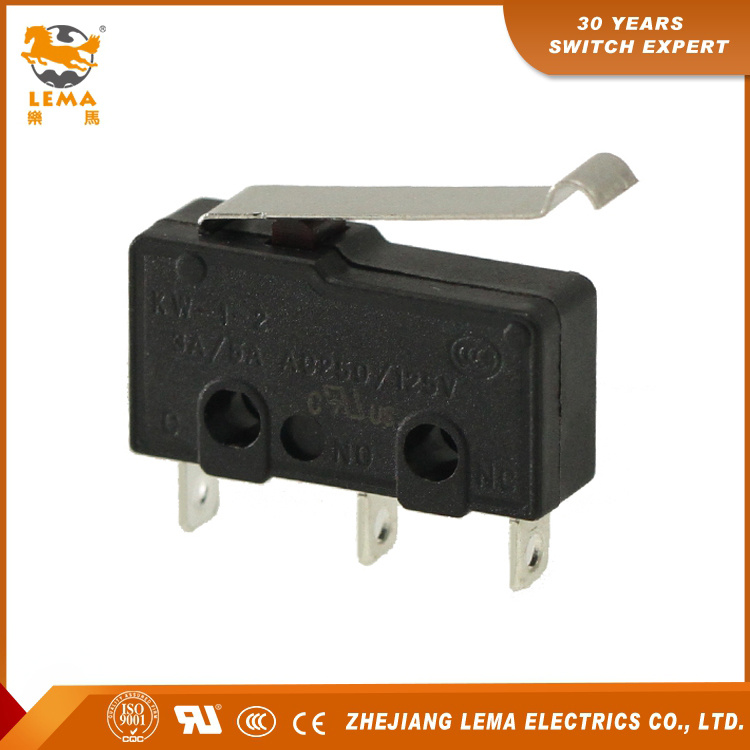 Lema Kw12-5 UL Approved Bent Lever Miniature Micro Switch