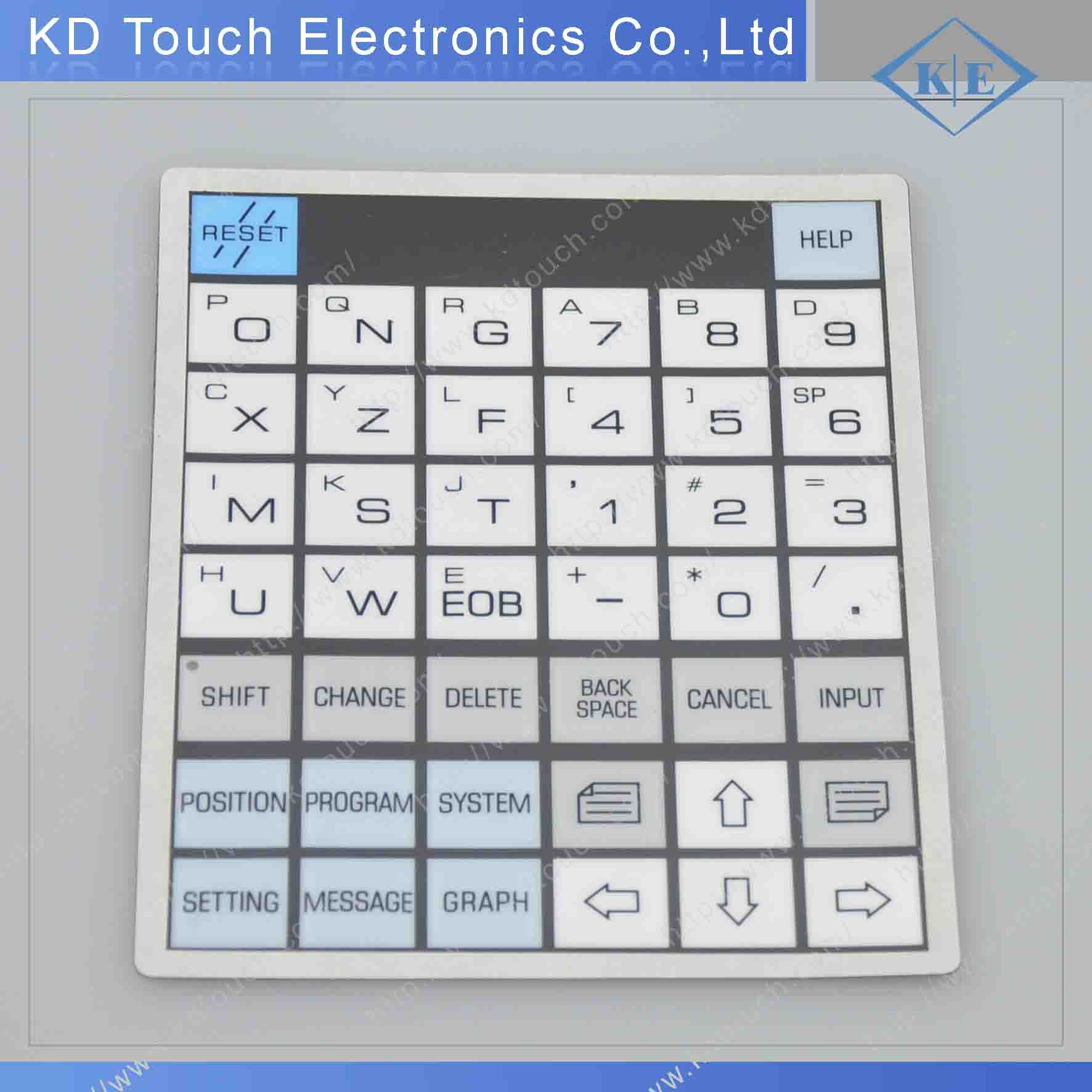 PE Membrane Keyboard Graphic Overlay Control for Industrial
