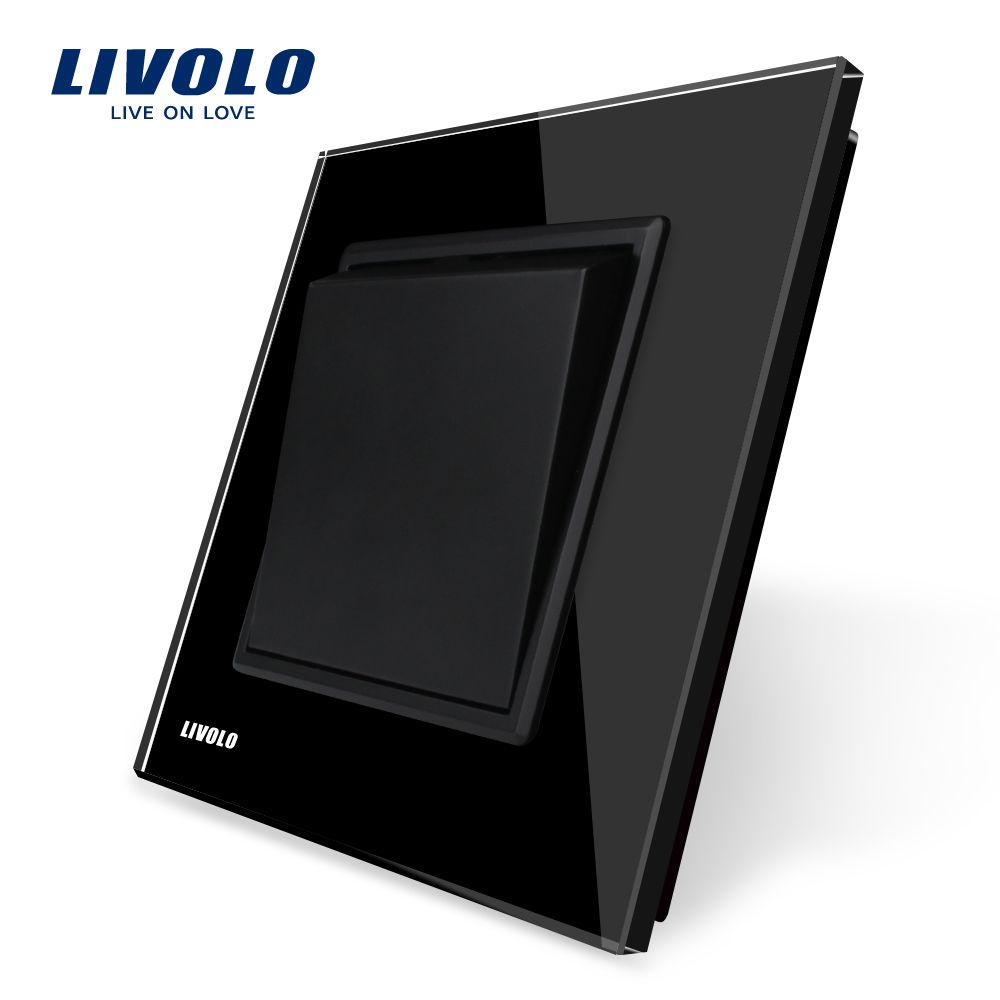 Livolo Luxury Glass Panel Push Button 1 Gang Switch Vl-C7K1-12