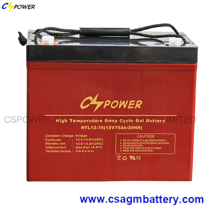 Solar/UPS Application Sealed Deep Cycle Gel Battery 12V 75ah