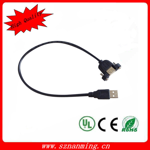 Panel Mount Adapter Extend Am to Af Cable Screw Lock