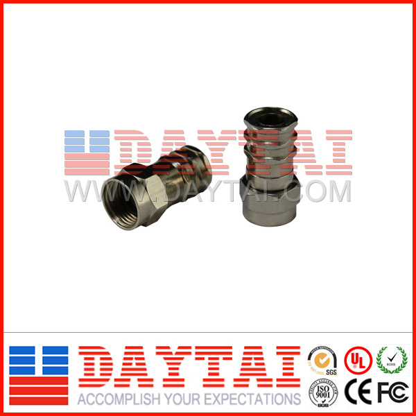 RG6 Crimp Waterproof Connector for RG6 Coaxial Cable
