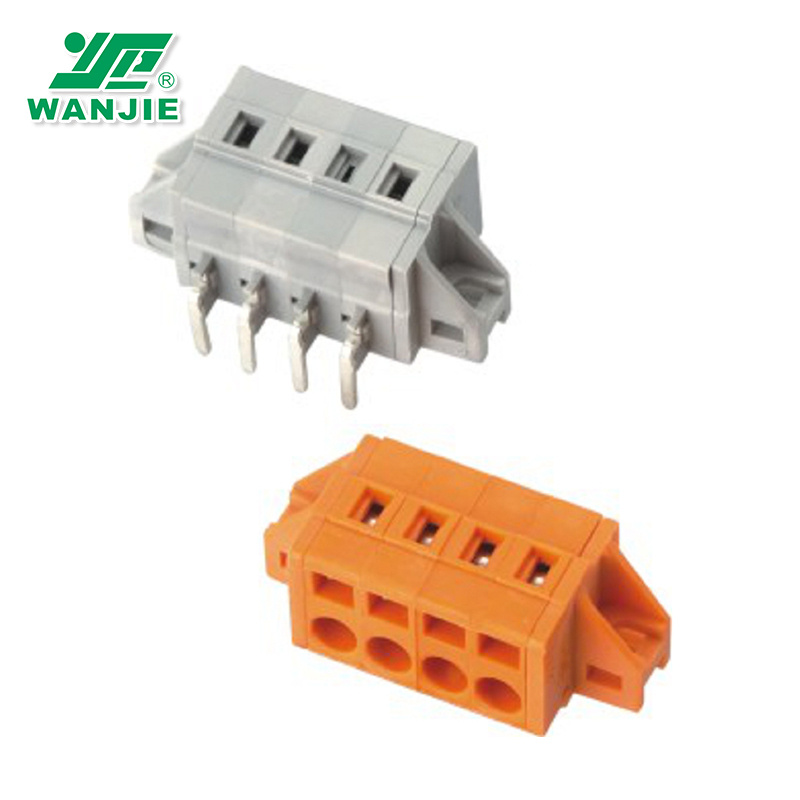 PCB Spring Terminal Block Wj0404/0504-01xx, Pitch 5.0/5.08mm