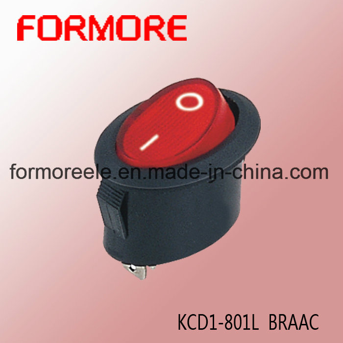 Oval Rocker Switch with Light /Round Rocker Switch /Power Switch