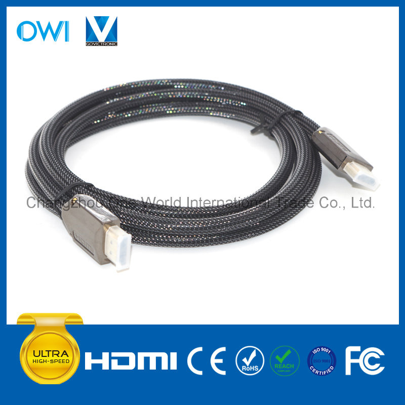 Metal Assembly HDMI 19pin Plugto Plug Cable with Braiding