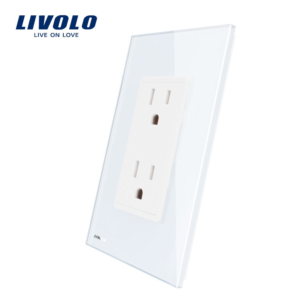 Livolo Us Socket (15A) AC110~220V, Wall Powerpoints, Vl-C5c2us-11