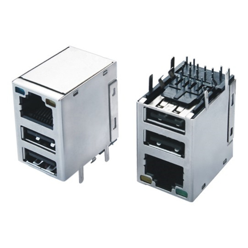 2 USB Port Combo 1000 Base-T RJ45 Connector