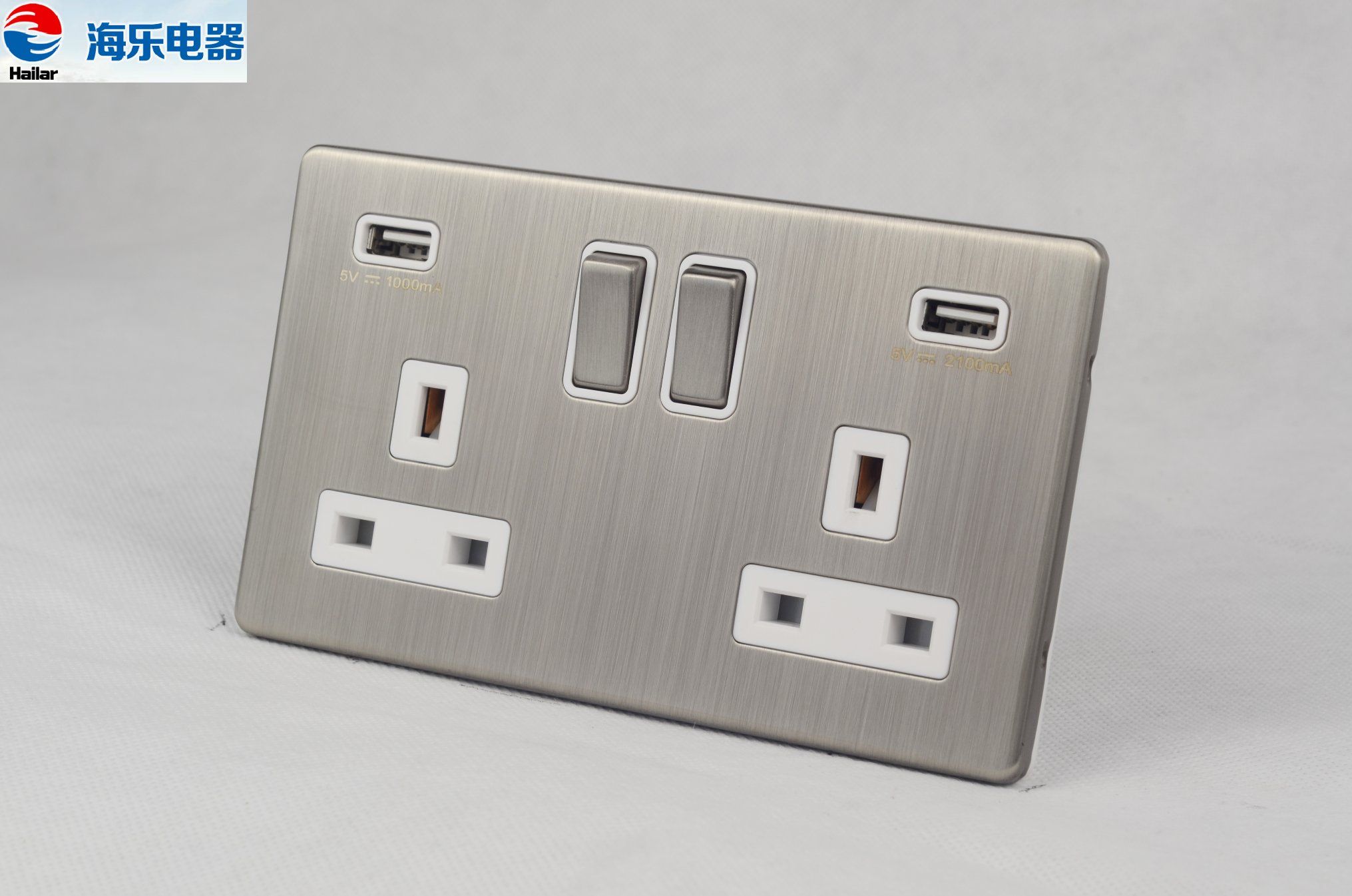 Popular UK 13A 2g Switched 3.1A USB Socket 1+2.1A USB Outlets