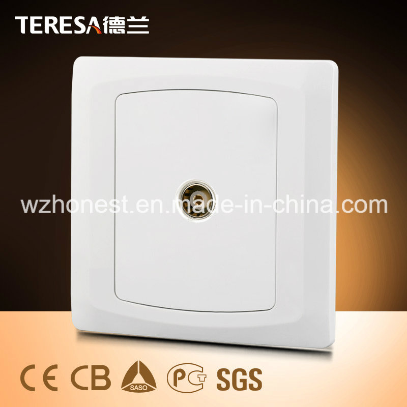 British Wall Single Outlet Coaxial Socket