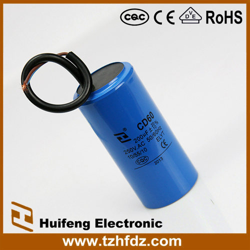 250V 200UF CD60 Motor Starting Cable Capacitor