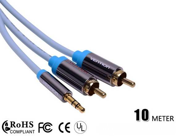 High Quality DC 3.5mm to 2RCA AV Cable