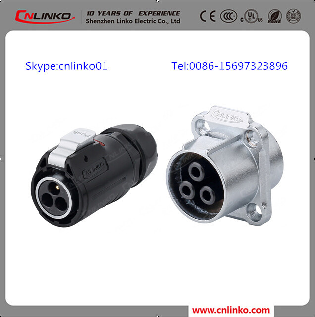 IP67 3 Pin Power Connector for Industrial Equipment