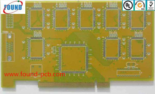 Yellow Solder Mask Gold Finger PCB Board