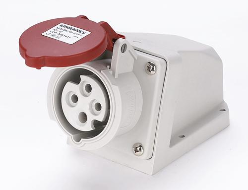 16A 3P+PE IP44 surface-mounted socket (MN1411)