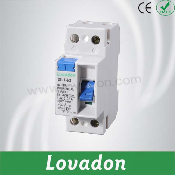 RCCB Good Quality Sil1 Series 2p Residual Current Circuit Breaker