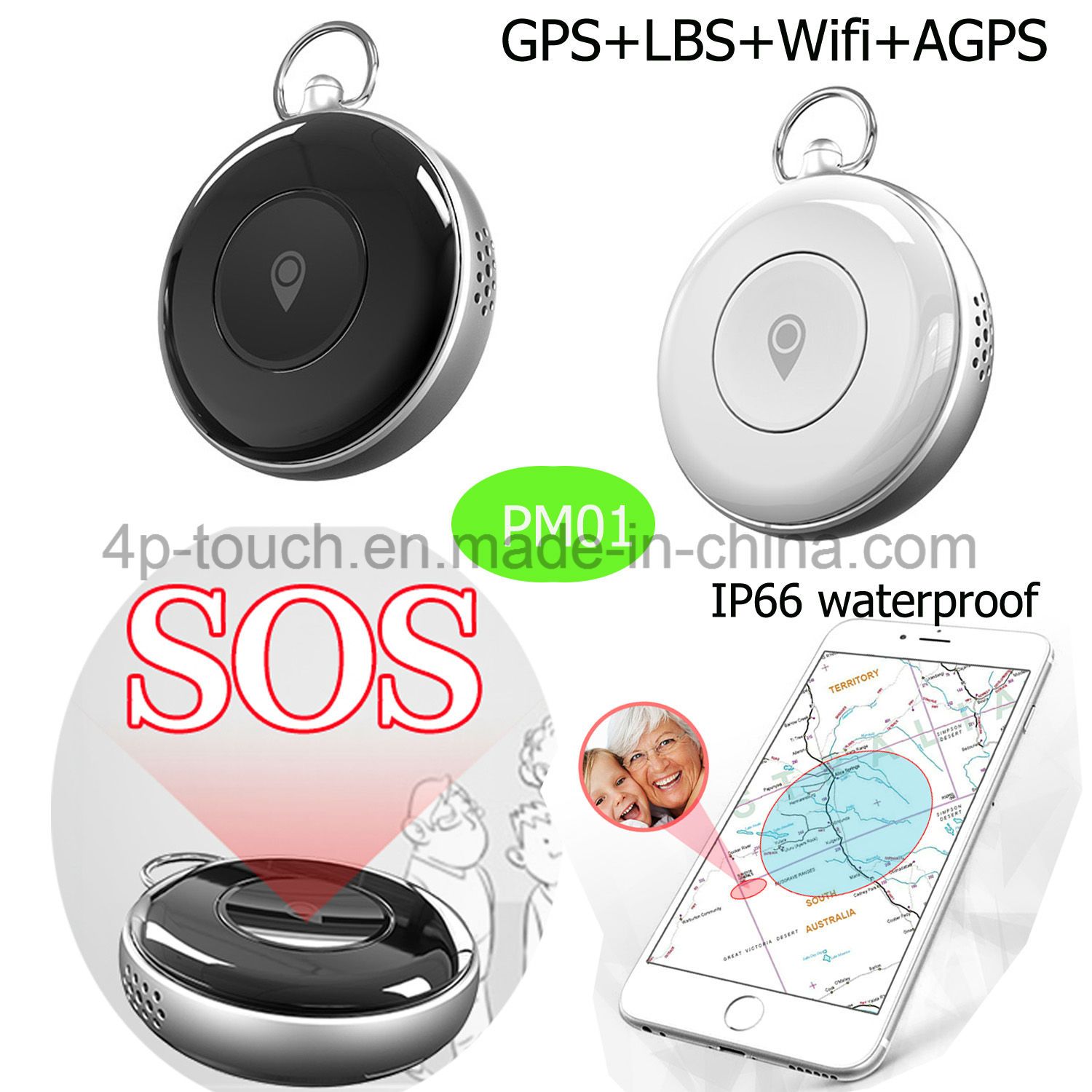 2g/GSM Network GPS Tracker with Waterproof and SIM Card PM02