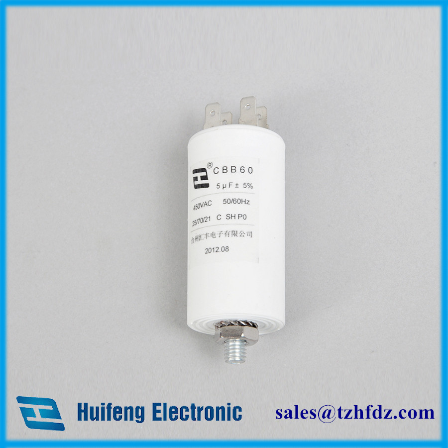 Cbb60 Motor Run Capacitor with Pins