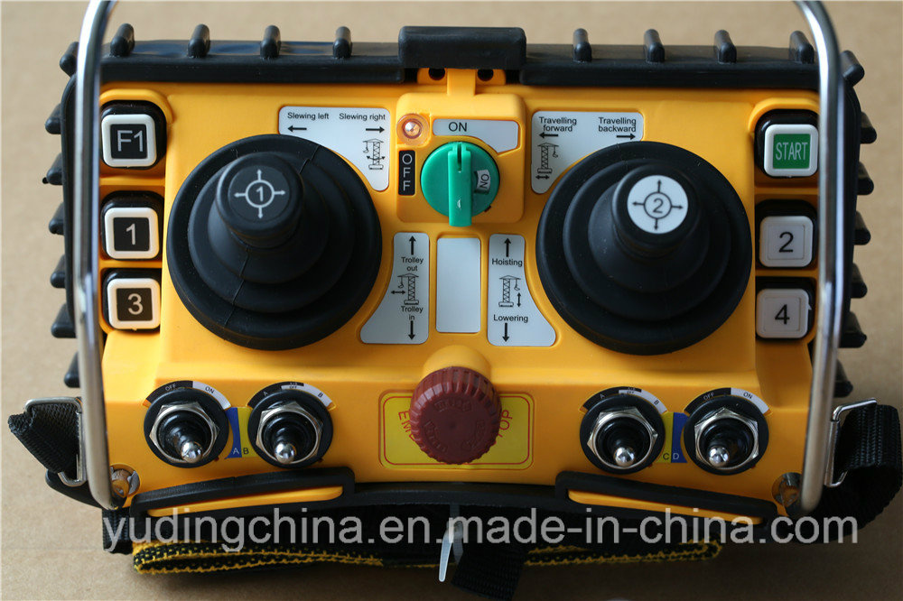 Henan Yuding 2016 New Products AC 110V F24-60 Wireless Radio Remote Control Industrial Double Joystick Control for Crane