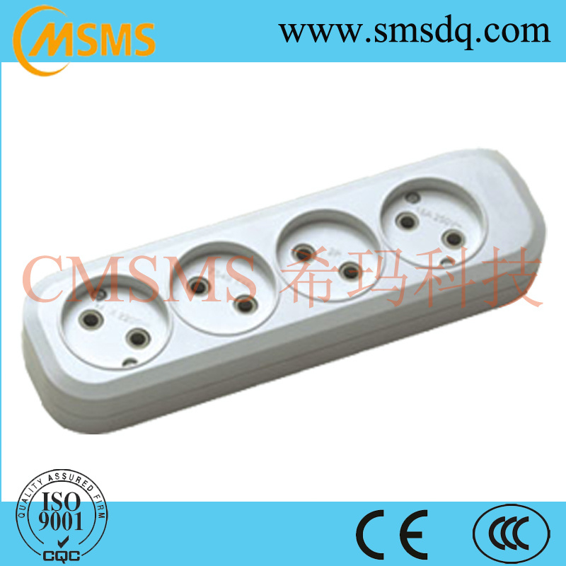 European Style 4 Way Extension Power Cord Socket