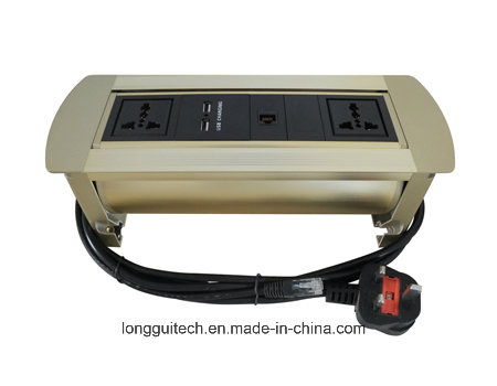 USB Charging Manual Flipping Desktop Socket
