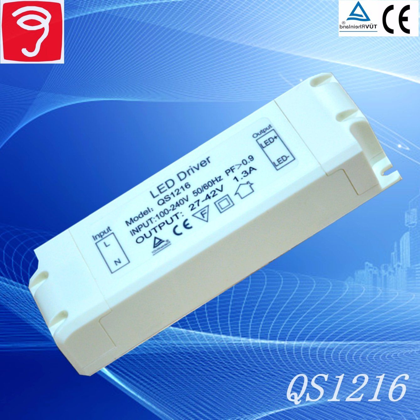 40-60W No Flicker Wide Voltage Panel Light LED Power Supply with Ce TUV QS1216