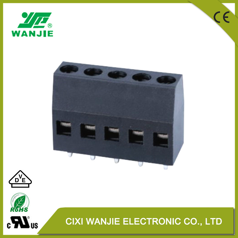 High Quality PCB Terminal Block Screw Connector with High Voltage Wj122, Pitch 5.0mm