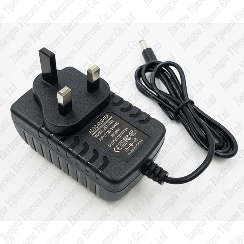 UK Plug Adapter AC 100-240V to 12V 2A DC Power Supply Adapter