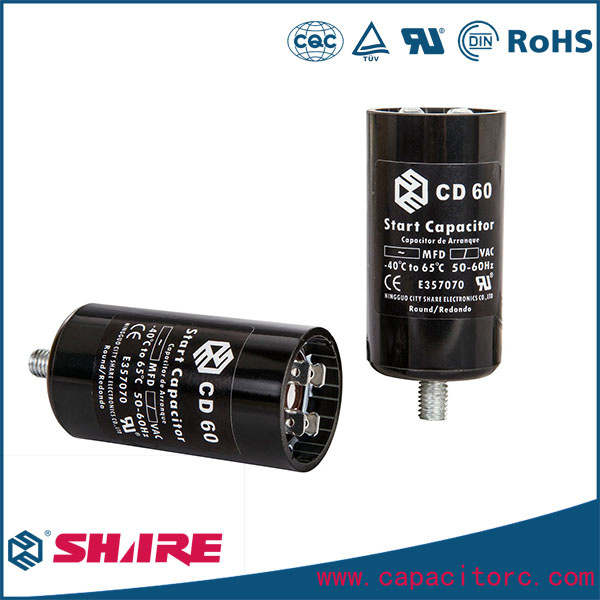 CD60 Type Motor Start Electrolytic Capacitor with Bakelite Shell