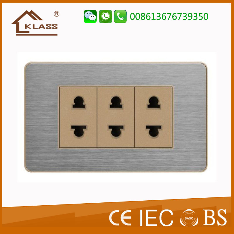 Hot New Products Triple Gang Two Pin Socket