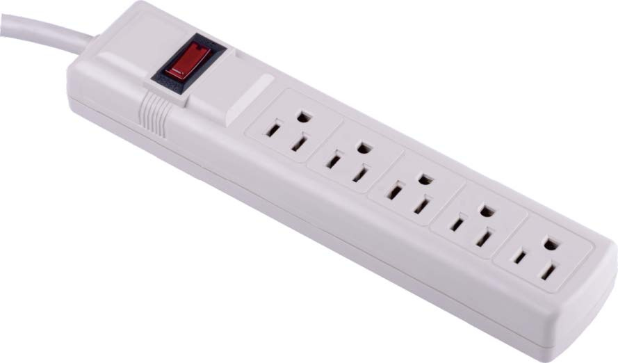 5 Outlets Surge Protector Power Strip with UL/cUL/ETL/cETL Approval--90j