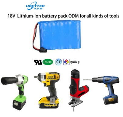 18650 18.5V 2.6ah Rechargeable Lithium Ion Battery Pack for Electric Tools Battery
