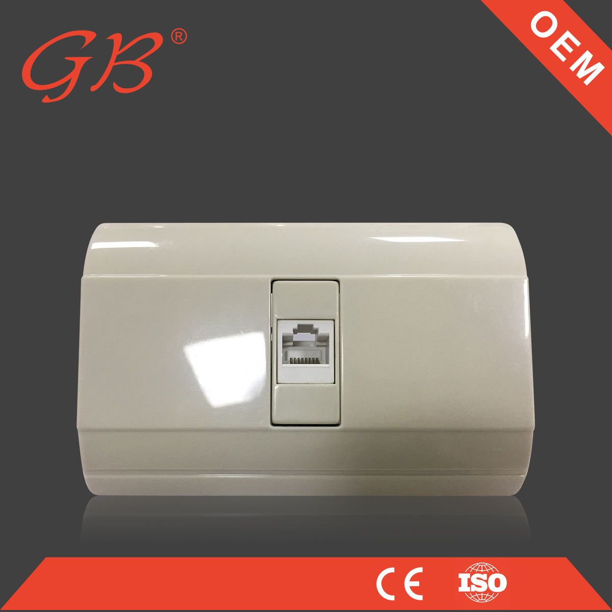 ABS, Copper South American Electrical Electric Wall Internet Socket