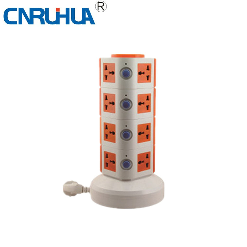 China OEM Home Appliance Four-Layer 16-Way Vertical Floor Socket