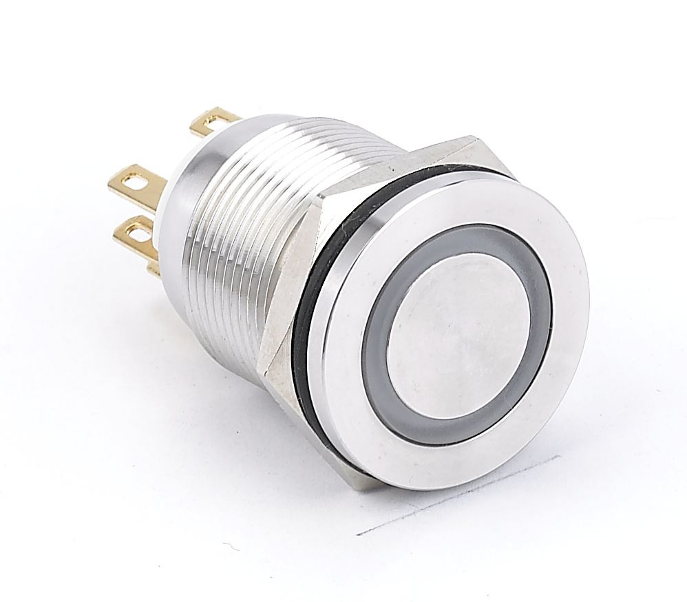 TUV UL RoHS 19mm Illuminated Metal Push Button Switch