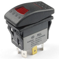 Heavy Duty Sealed Rocker Switches, Multi Ciruit, Various Actuator Type, up to 20 (8) a