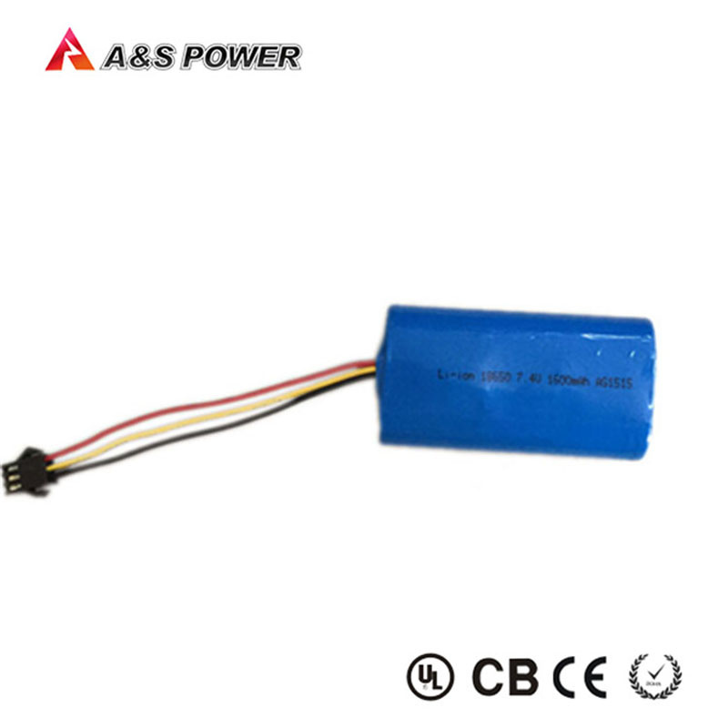 Rechargeable 7.4V 1600mAh 18650 Li-ion Battery Pack for LED Light