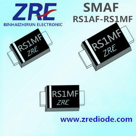 1.0A RS1af Thru RS1mf Surface Mount Fast Recovery Rectifier Diode Smaf Package