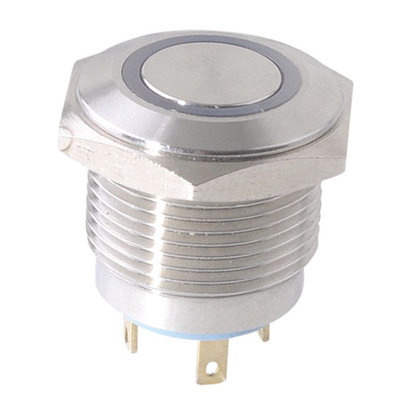 19mm Pin Type Momentary Metal Push Button Switch