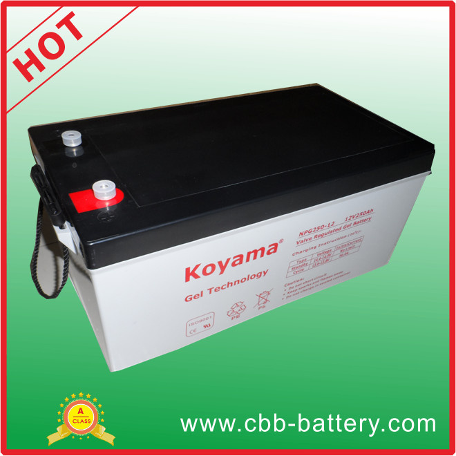 Koyama Gel Storage Battery 250ah 12V for Solar Power
