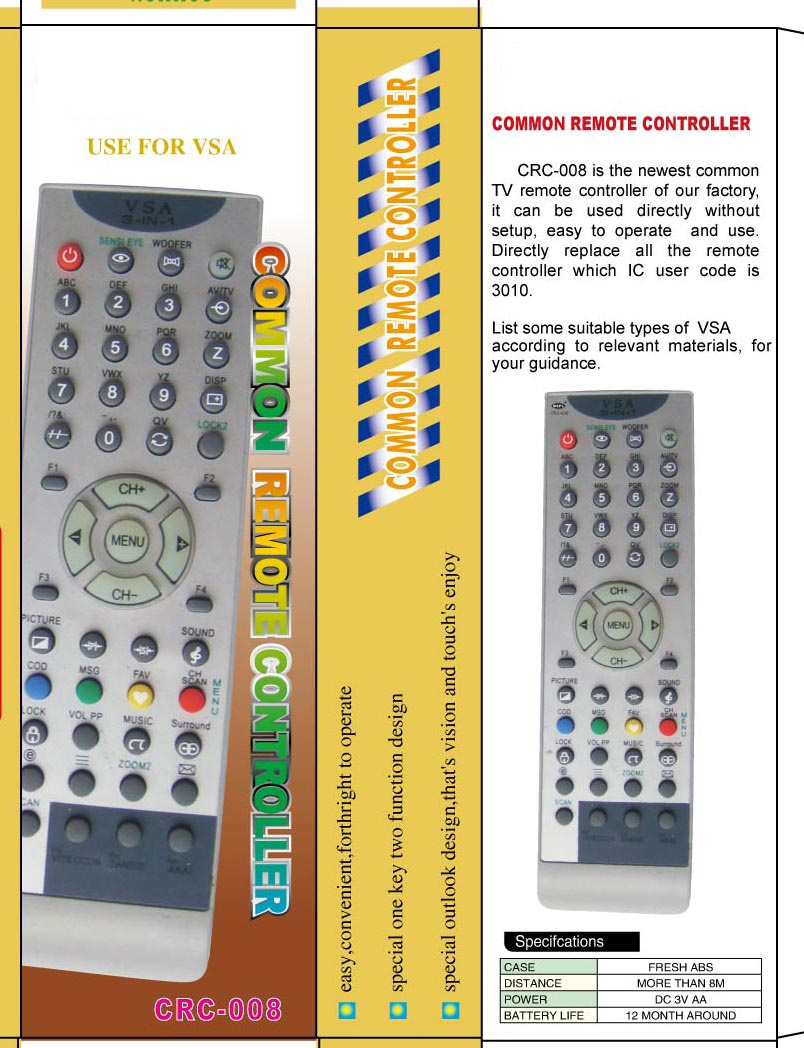 High Quality Universal Remote Control (URC-5)